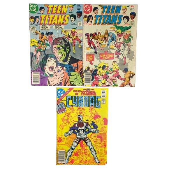 Teen Titans DC Comic Lot 48 50 Tales of 1 Cyborg Origin Harlequin Bumblebee West - Picture 1 of 5